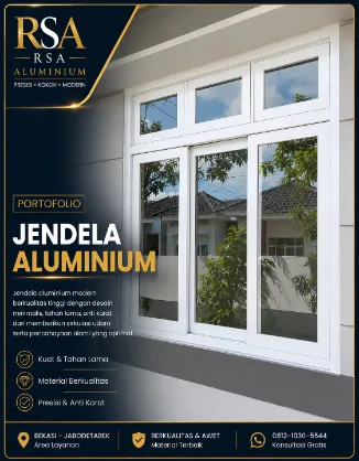 Project jendela aluminium modern area Bekasi
