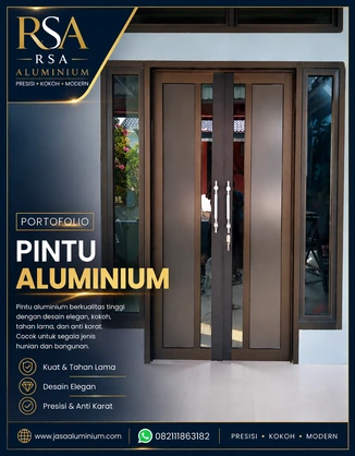 Project pintu aluminium modern rumah minimalis