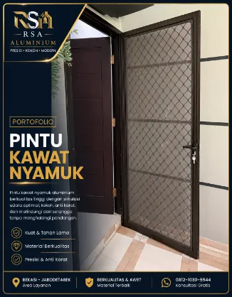 Pintu kawat nyamuk aluminium modern