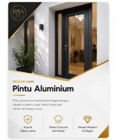 Jasa pembuatan pintu aluminium modern Jabodetabek