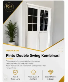 Pintu Double Swing Kombinasi