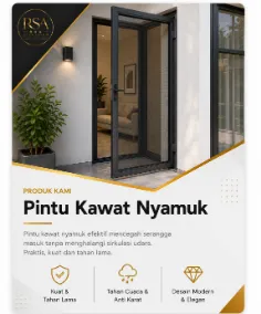 Pintu kawat nyamuk aluminium modern Jabodetabek